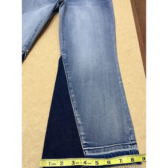 Liverpool Women Size 28 Jeans GiaGlider Crop Pull-On Fray Hem Stretch Alverston - Picture 9 of 14